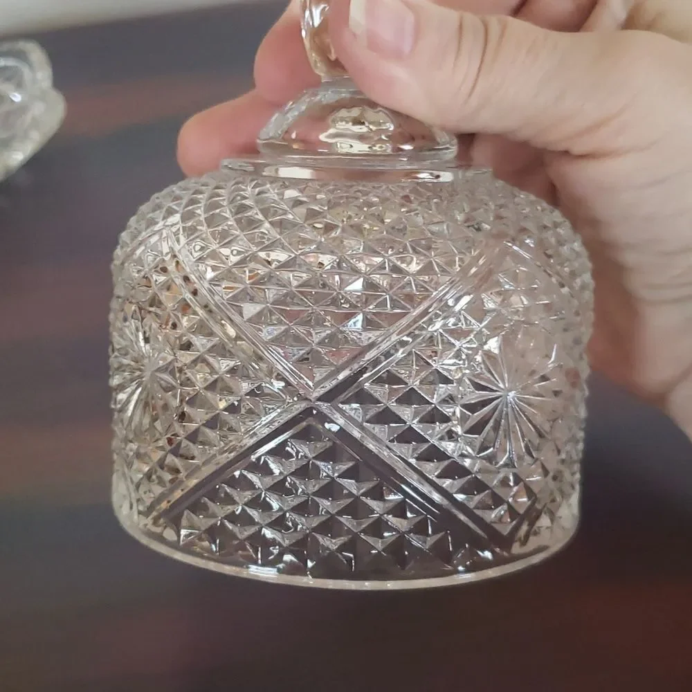 Gorgeous Vintage Avon Fostoria Crystal Covered Dome Butter Dish